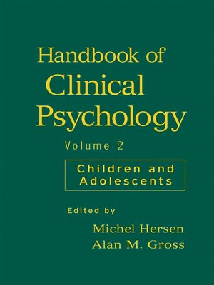 cover image of Handbook of Clinical Psychology, Children and Adolescents